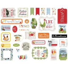 Carta Bella Farmhouse Living Cardstock Die-Cuts 33/Pkg - Ephemera