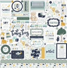 Echo Park Cardstock Stickers 12X12 - Its A Boy
