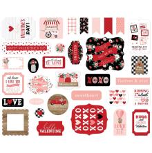 Echo Park Hello Valentine Cardstock Die-Cuts 33/Pkg - Ephemera