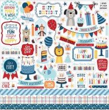 Echo Park Cardstock Stickers 12X12 - Birthday Boy