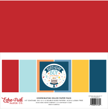 Echo Park Solid Cardstock 12X12 6/Pkg - Birthday Boy