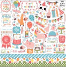 Echo Park Cardstock Stickers 12X12 - Birthday Girl