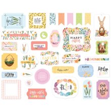 Echo Park My Favorite Easter Cardstock Die-Cuts 33/Pkg - Ephemera