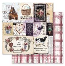 Prima Farm Sweet Farm Cardstock 12X12 - Out On The Farm