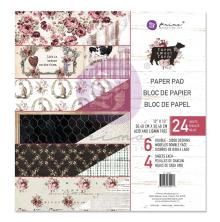 Prima Double-Sided Paper Pad 12X12 24/Pkg - Farm Sweet Farm