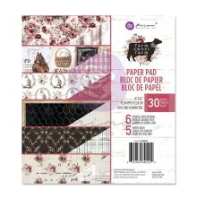 Prima Double-Sided Paper Pad 6X6 30/Pkg - Farm Sweet Farm