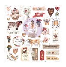 Prima Cardstock Ephemera 34/Pkg - Farm Sweet Farm