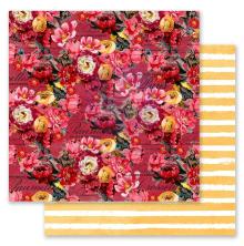Prima Painted Floral Cardstock 12X12 - More Pink Flowers Please