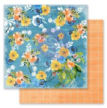 Prima Painted Floral Cardstock 12X12 - Hello Weekend