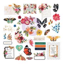 Prima Cardstock Ephemera 33/Pkg - Painted Floral