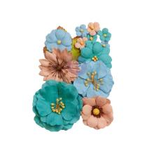 Prima Painted Floral Flowers 8/Pkg - Serene Beauty