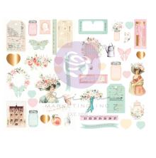 Prima Chipboard Stickers 44/Pkg - Peach Tea By Frank Garcia