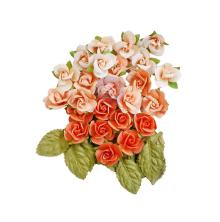 Prima Peach Tea Flowers 36/Pkg - Sweet Peaches