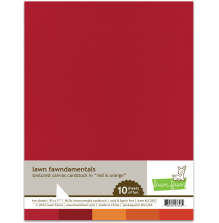 Lawn Fawn Textured Canvas Cardstock - Red and Orange