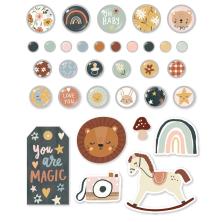 Simple Stories Self-Adhesive Brads - Boho Baby