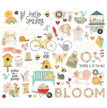 Simple Stories Bits &amp; Pieces Die-Cuts 61/Pkg - Full Bloom