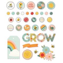 Simple Stories Self-Adhesive Brads - Full Bloom