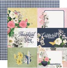 Simple Stories SV Indigo Garden Cardstock 12X12 - 4X6 Elements