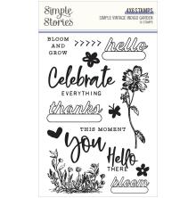 Simple Stories Clear Stamps - SV Indigo Garden