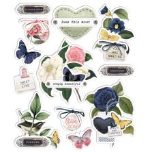 Simple Stories Layered Stickers 15/Pkg - SV Indigo Garden