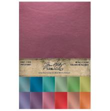 Tim Holtz Idea-Ology Kraft Metallic Paper Pad 6X9 - Metallic Colors