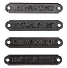 Tim Holtz Idea-Ology Metal Word Plaques 4/Pkg - 2022