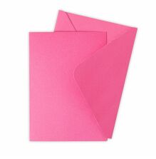 Sizzix Surfacez Card &amp; Envelope Pack A6 10/Pkg - Pink Fizz