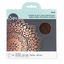 Sizzix Effectz Decorative Foil Sheets 6X6 10/Pkg - Rose Gold