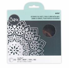 Sizzix Effectz Decorative Foil Sheets 6X6 10/Pkg - Silver