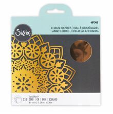 Sizzix Effectz Decorative Foil Sheets 6X6 10/Pkg - Gold