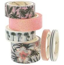 Teresa Collins Washi Tape 6/Pkg - Tropical Bliss