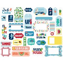 Carta Bella Cardstock Die-Cuts Frames &amp; Tags 33/Pkg - Beach Party    UTGENDE