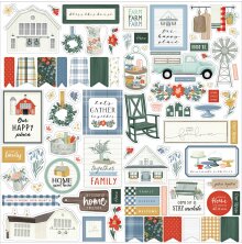 Carta Bella Cardstock Stickers 12X12 - Farmhouse Summer