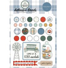 Carta Bella Adhesive Decorative Brads - Farmhouse Summer