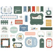 Carta Bella Cardstock Die-Cuts Ephemera 33/Pkg - Farmhouse Summer