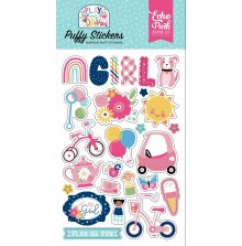 Echo Park Puffy Stickers - Play All Day Girl