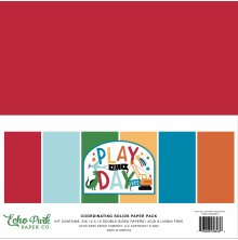 Echo Park Solid Cardstock Kit 12X12 - Play All Day Boy