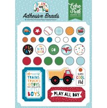 Echo Park Adhesive Decorative Brads - Play All Day Boy