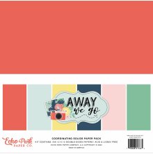 Echo Park Solid Cardstock Kit 12X12 -  Away We Go