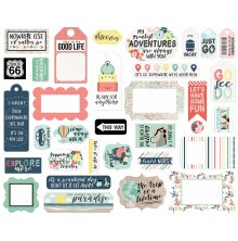 Echo Park Cardstock Die-Cuts Frames &amp; Tags 33/Pkg - Away We Go UTGENDE