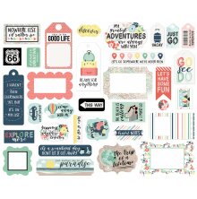 Echo Park Cardstock Die-Cuts Frames &amp; Tags 33/Pkg - Away We Go