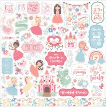 Echo Park Cardstock Stickers 12X12 - Our Little Princess