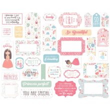 Echo Park Cardstock Die-Cuts Frames &amp; Tags 33/Pkg - Our Little Princess UTGENDE