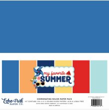 Echo Park Solid Cardstock Kit 12X12 - My Favorite Summer