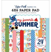 Echo Park Double-Sided Paper Pad 6X6 - My Favorite Summer