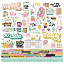 Simple Stories Sticker Sheet 12X12 - Lets Get Crafty