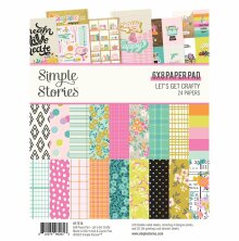 Simple Stories Double-Sided Paper Pad 6X8 - Lets Get Crafty