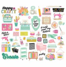 Simple Stories Bits &amp; Pieces Die-Cuts 54/Pkg - Lets Get Crafty