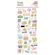 Simple Stories Puffy Stickers 50/Pkg - Lets Get Crafty