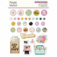 Simple Stories Self-Adhesive Brads - Lets Get Crafty